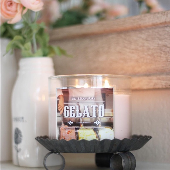 bath and body works Other - RARE - Bath and Body Works 3 Wick Candle Gelato